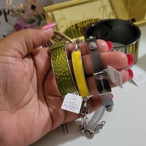 Lia Sophia‎ Yellow Enamel ID Bracelet